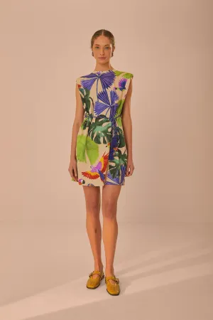 Sand Macaw Jungle Organic Cotton T-Shirt Dress Quick Drying Breathable Design