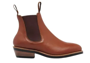 Mustang Womens Signature Pull Up Tan Leather Boots Travel Easy Music Fan