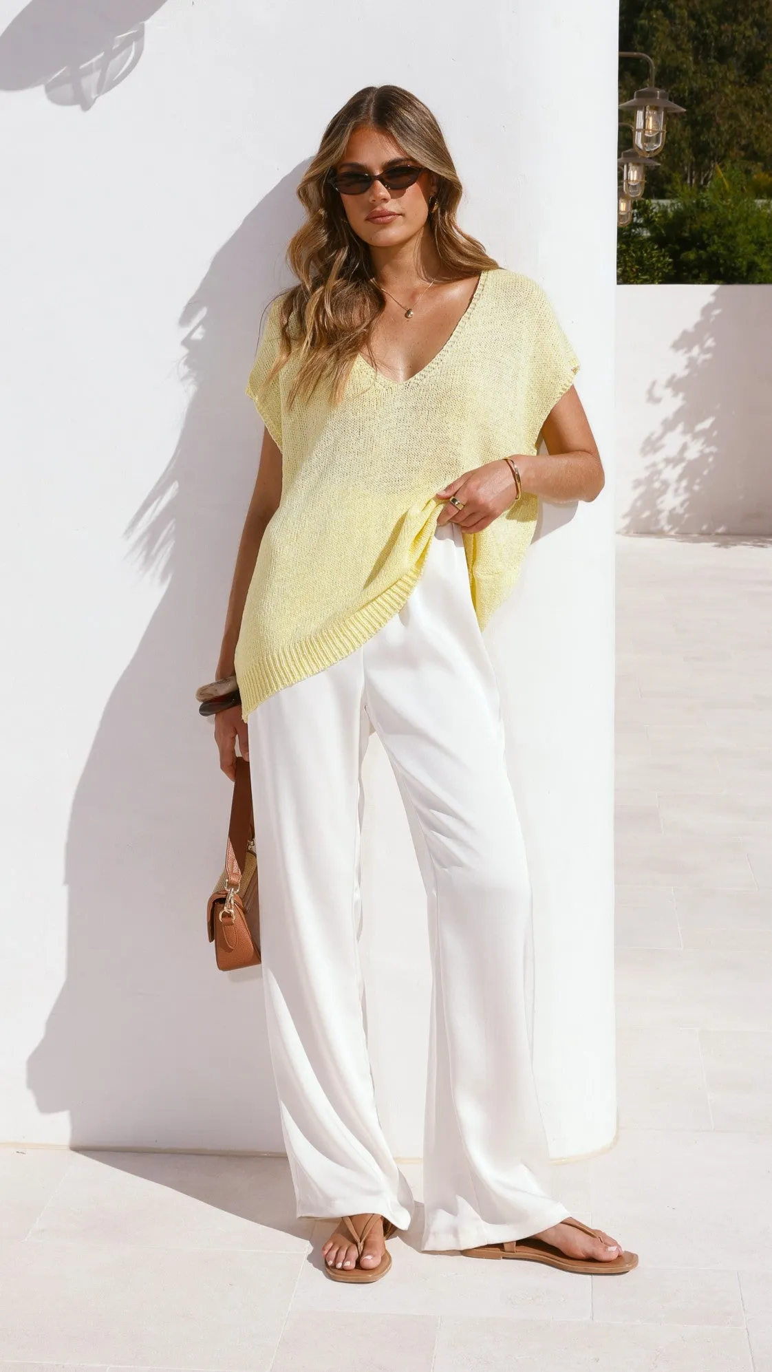 Stelaria Knit Top - Yellow skin friendly