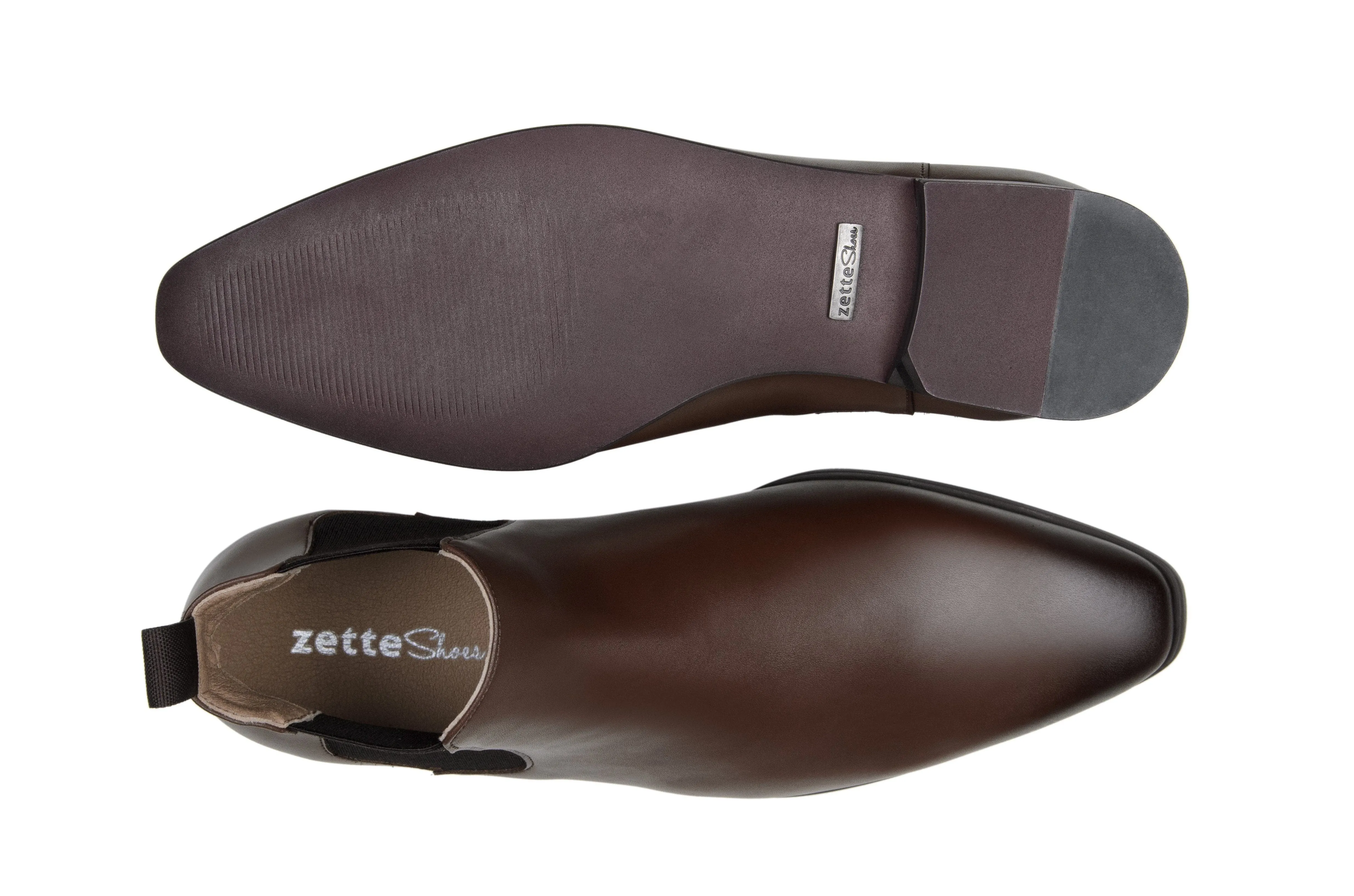 Waterproof Mountain Climber 'Sterling' men's vegan Chelsea by Zette Shoes - cognac