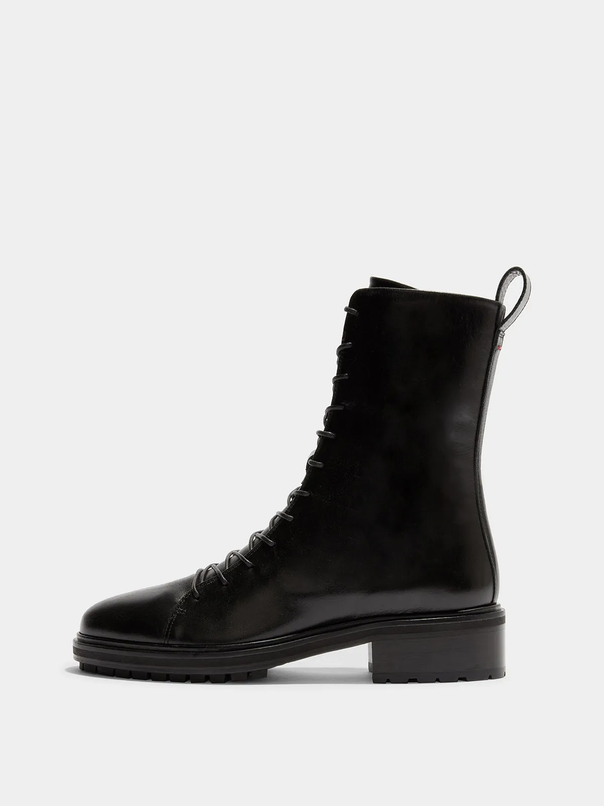 Isa Lace-Up Ankle Boots Compression Molding