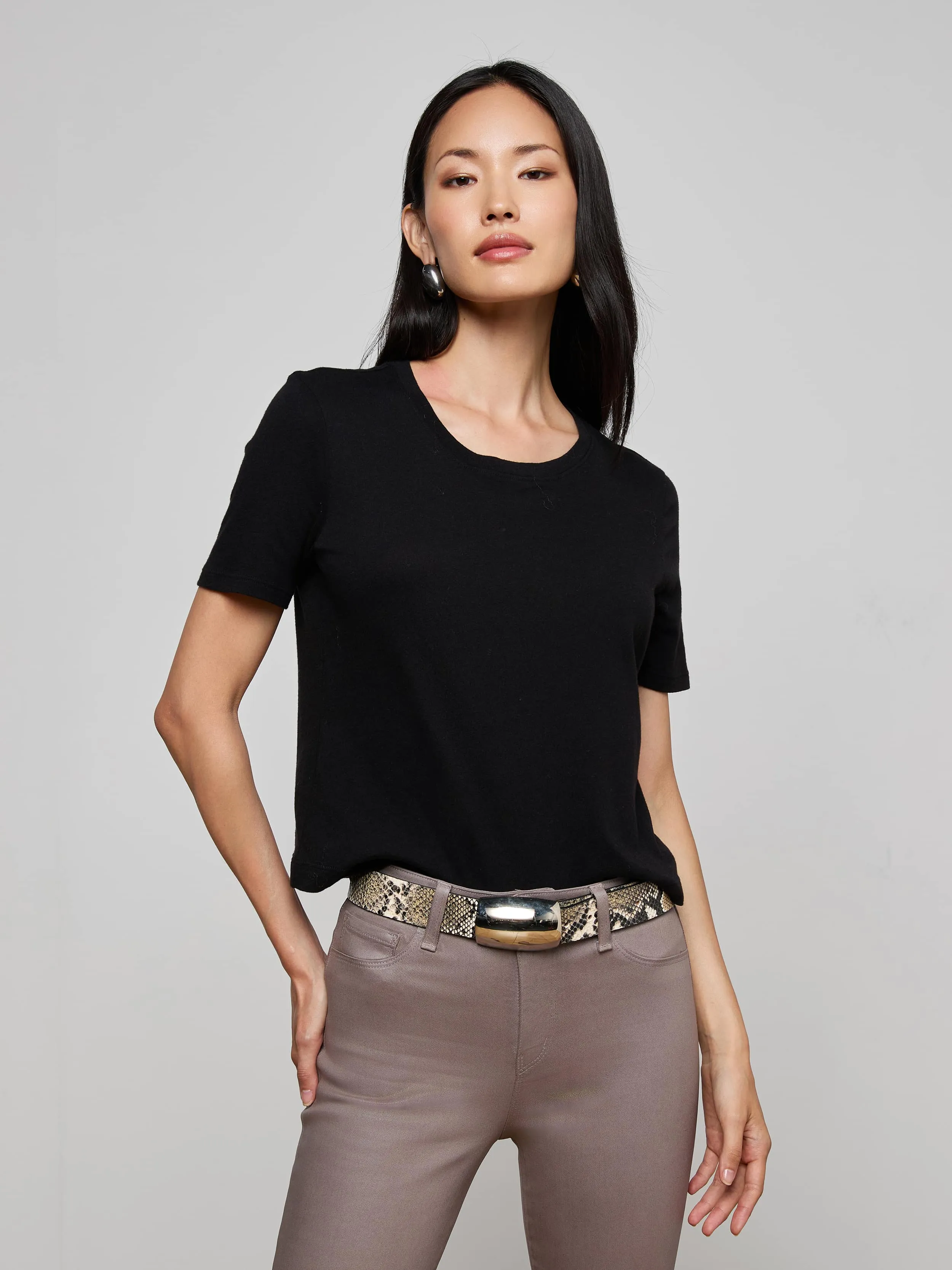 Customizable Stormy Cropped Cotton Tee