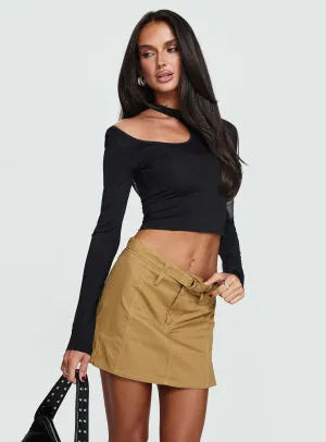 Rojas Mini Skirt Camel Style Essential