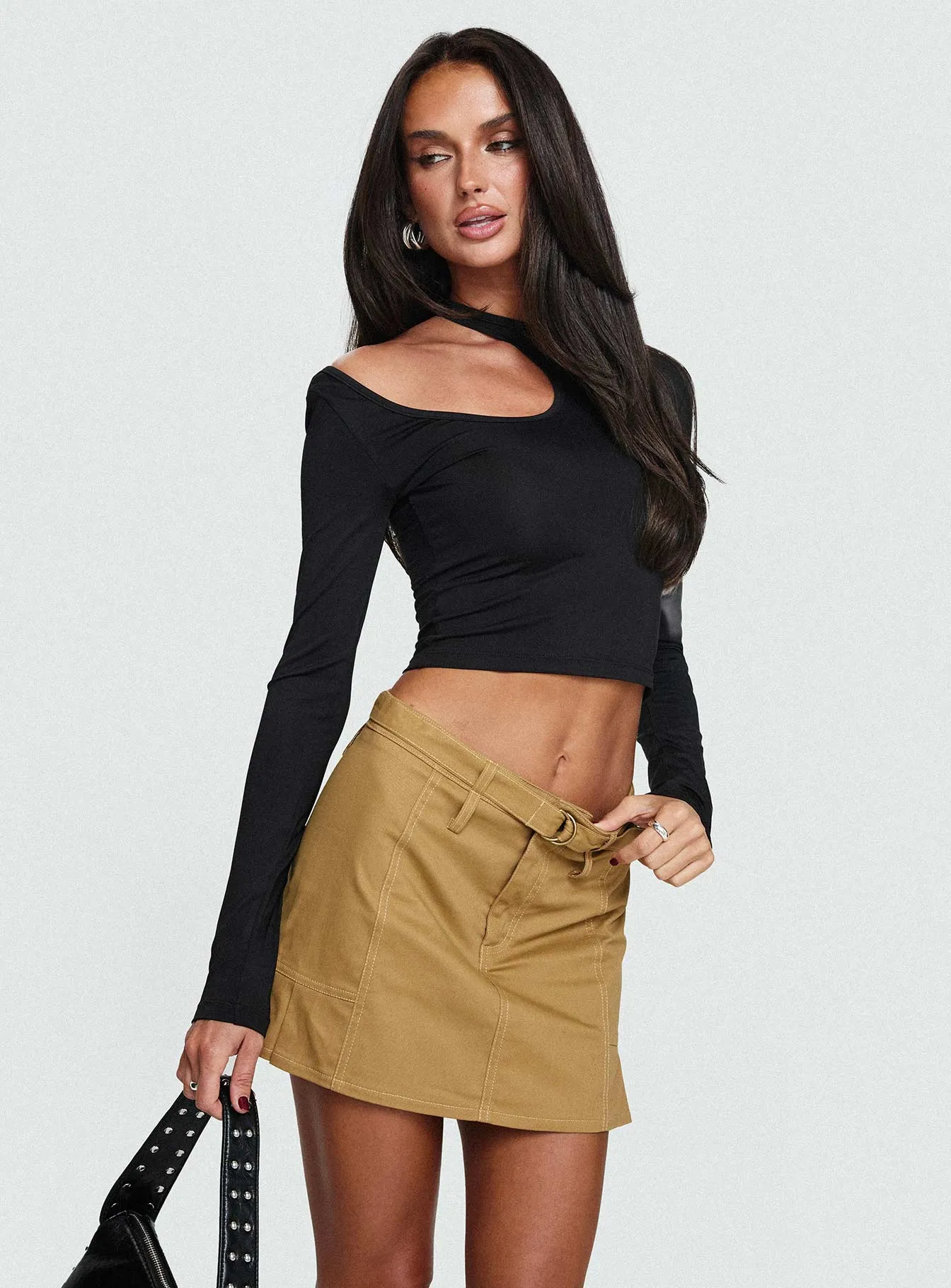 Rojas Mini Skirt Camel Style Essential