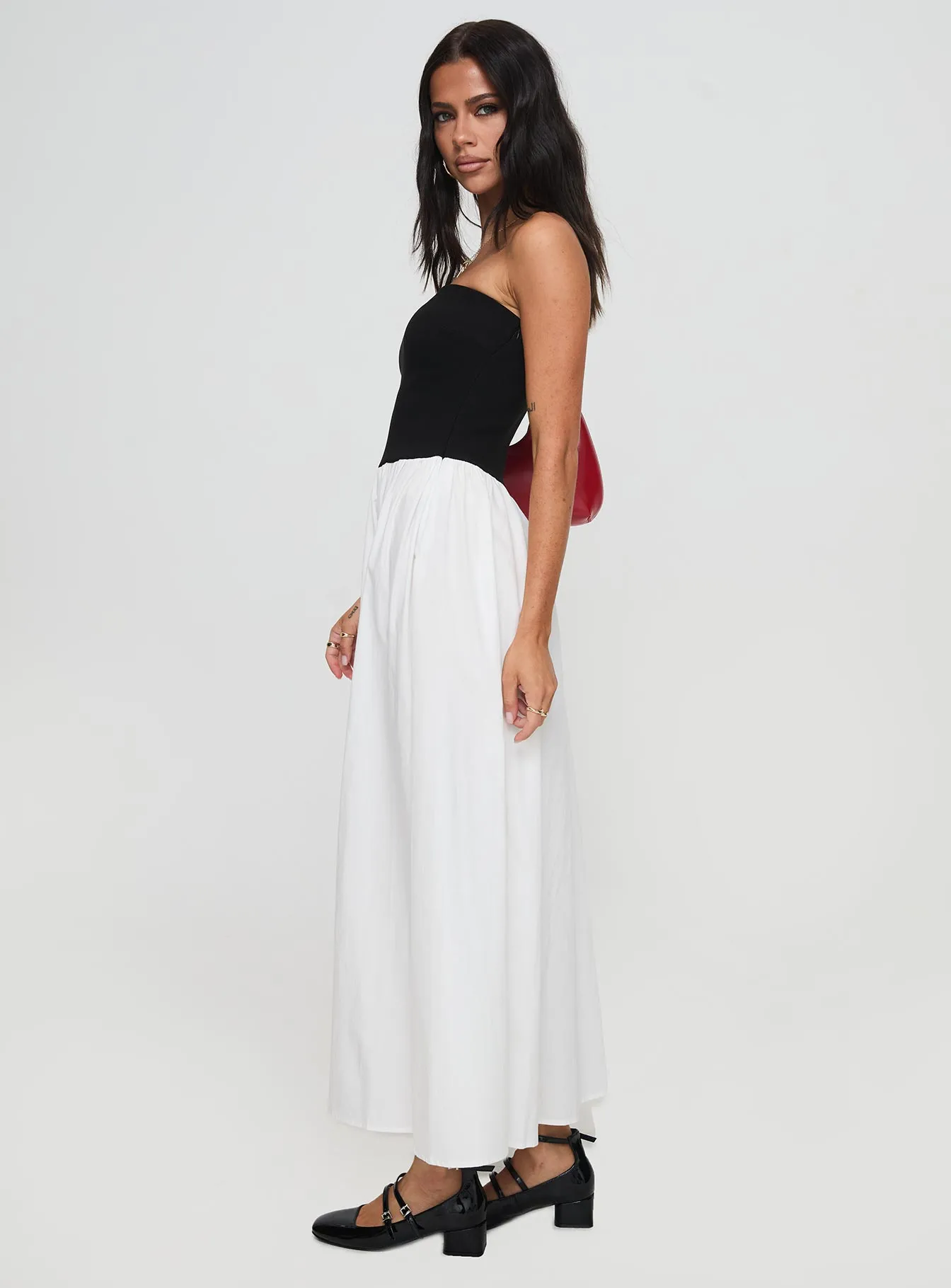 Relaxed Design Rhett Maxi Dress Black / White