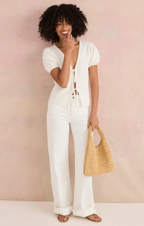 Beverly Sweater MoistureWicking Textured Weave Classic Casual