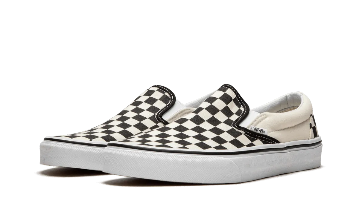 Classic Slip-On "Checkerboard" Heel Stabilizer Comfortable Design Shoes
