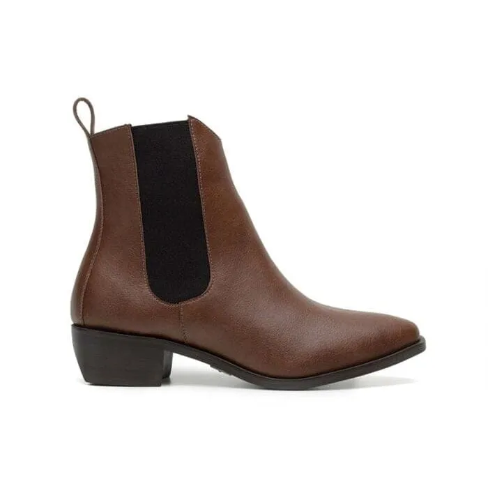Camping Trip 'Marcela II?? Women's Vegan Chelsea Boot by Ahimsa - Cognac