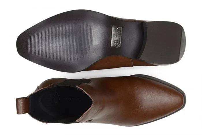 Seamless Comfort Comfort Seeker Soft Touch 'Marcela II?? Women's Vegan Chelsea Boot by Ahimsa - Cognac