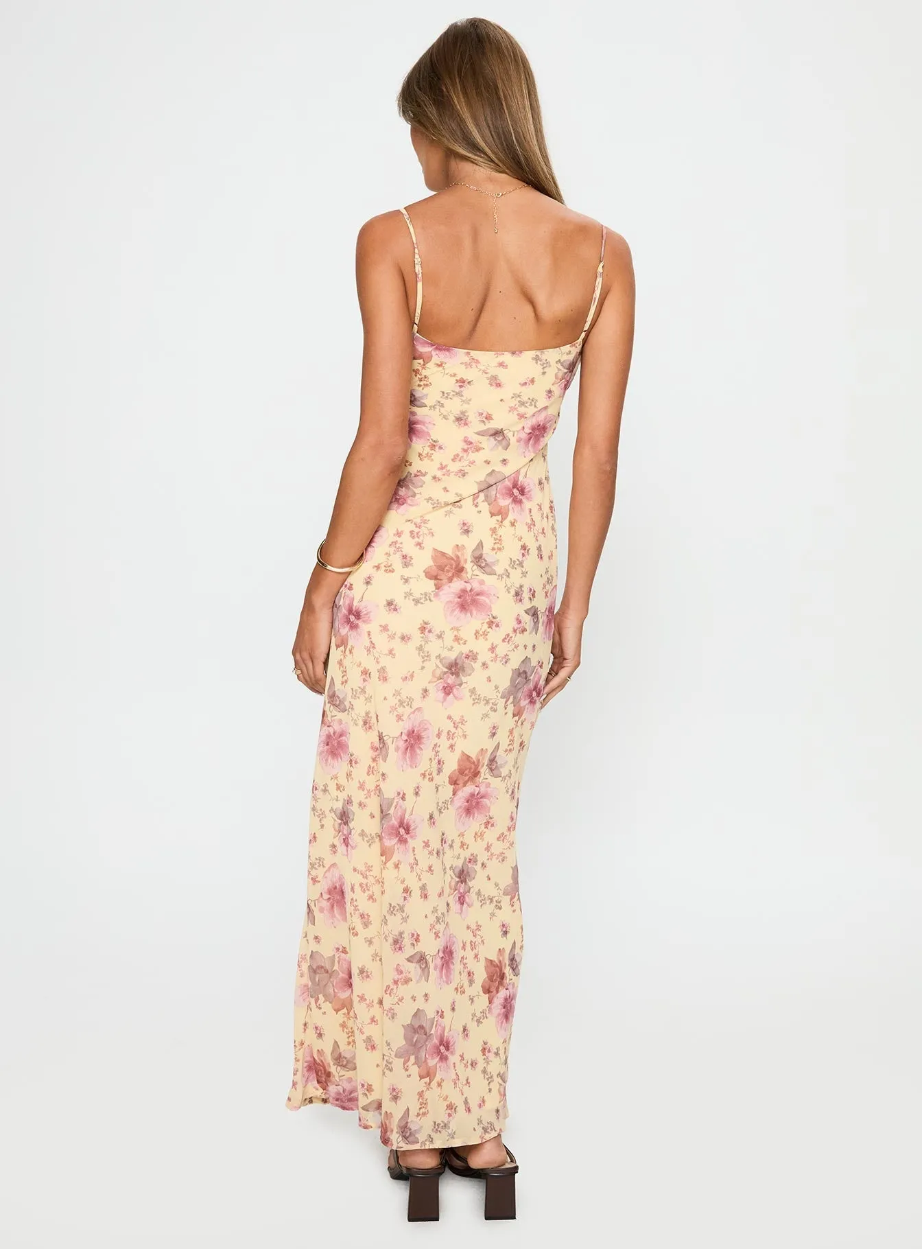 Sugar Plum Maxi Dress Cream / Floral Moment Soft Smart Fashion