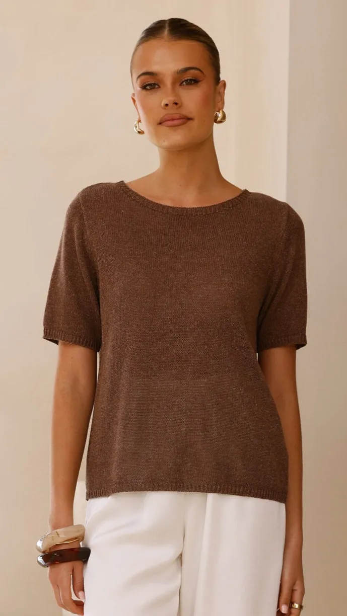 Summer Tee - Mocha Warm Fabric