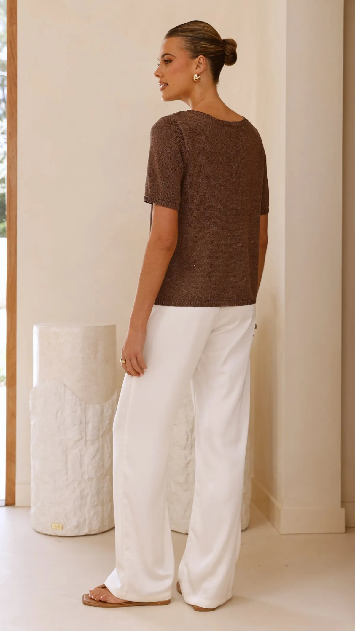 City Style Yarn Dyed Summer Tee - Mocha