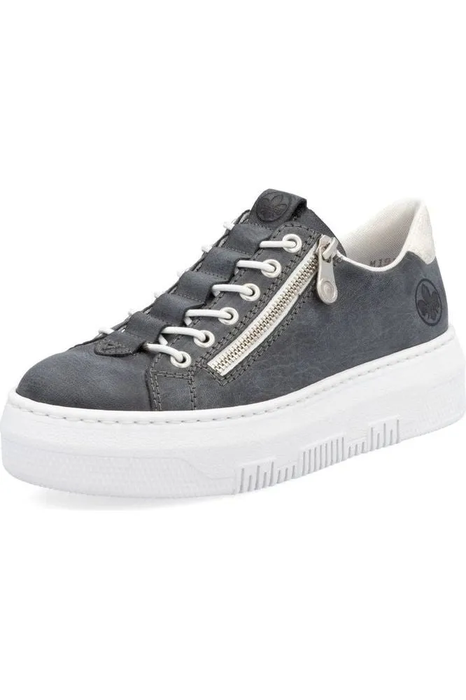 Rieker ladies sneakers M1953-14 in Navy Smart Fit