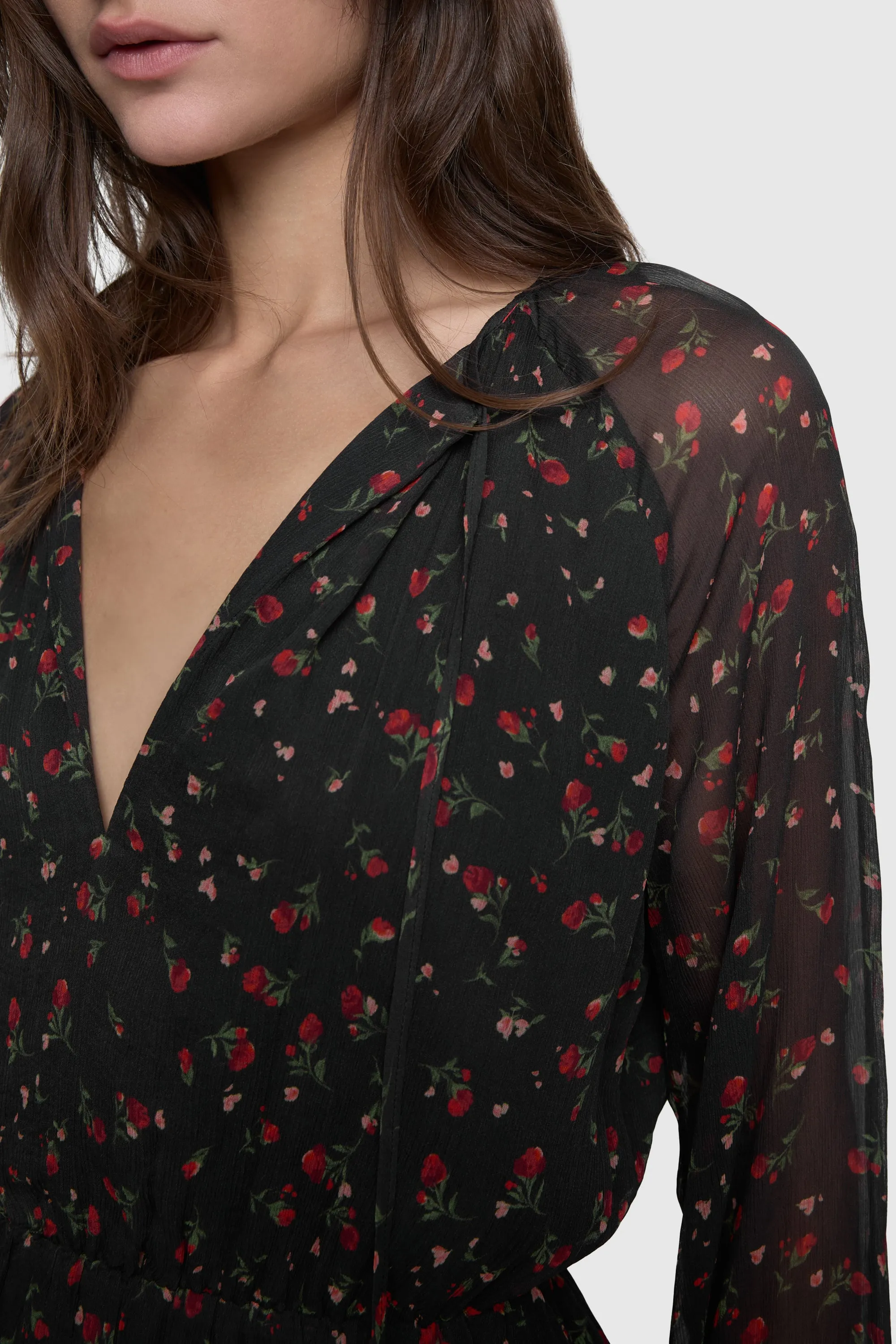 Artistic Edge Tamara Long Sleeve V Neck Dress