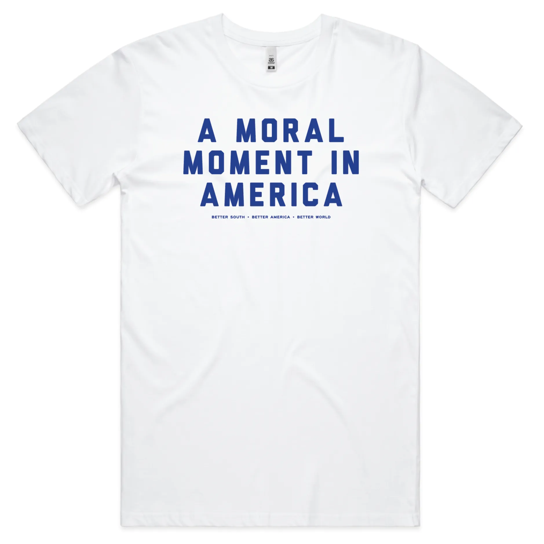 The A Moral Moment in America T (White) Cross Grain Knit