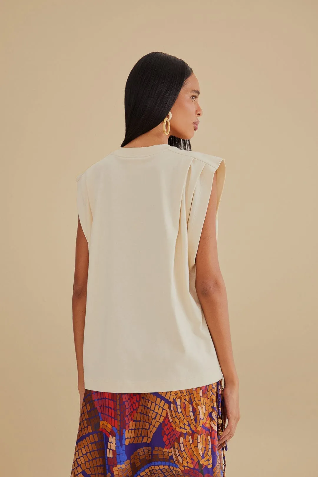 Breathable and Comfortable The Tropics Pleat Organic Cotton T-Shirt