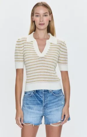 Billie Pleat Sleeve Polo Work Outfit Comfortable Wear