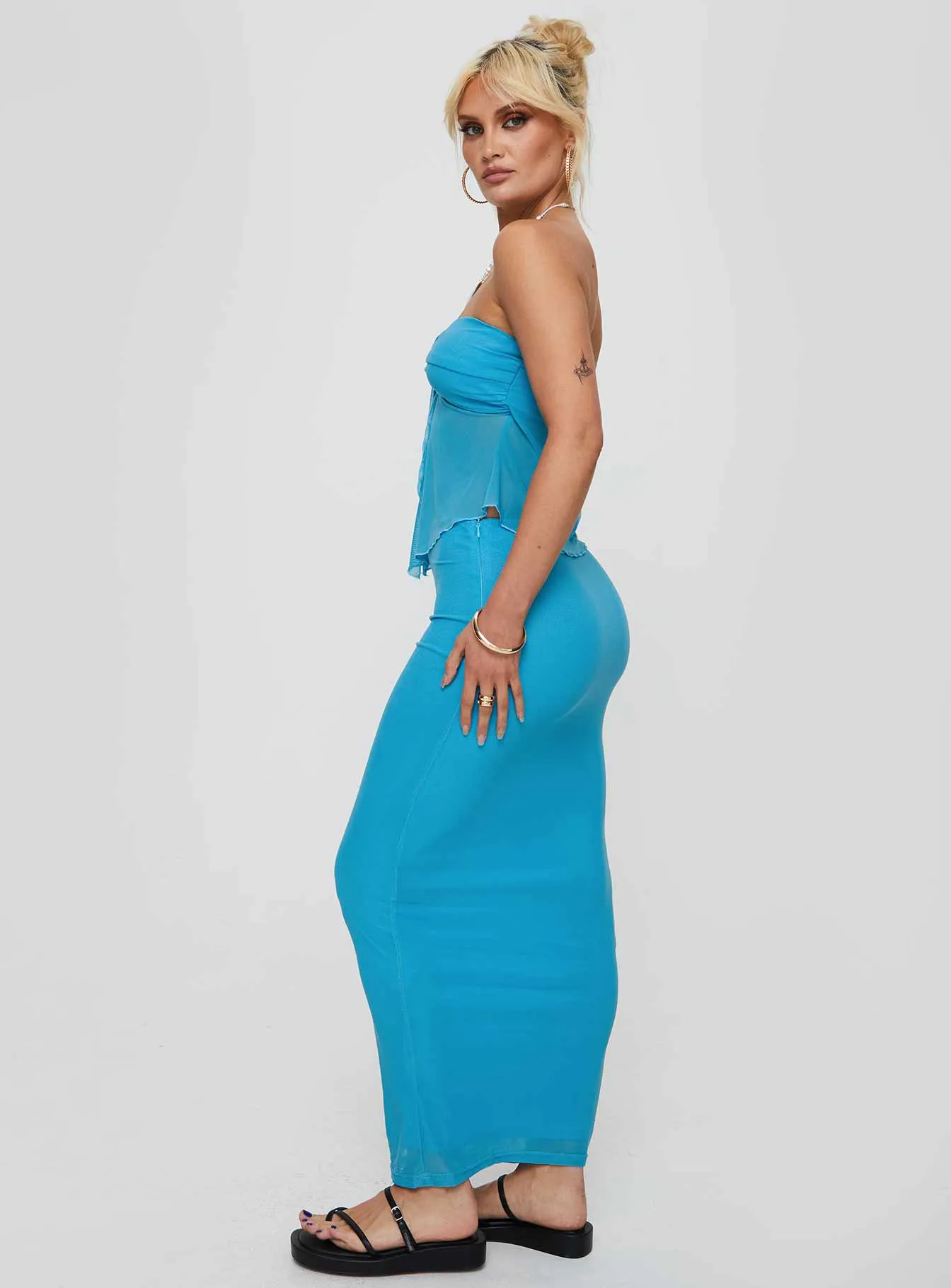 Double Stitched Saracho Set Blue