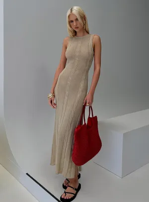 Tijuana Maxi Dress Cream Floral design