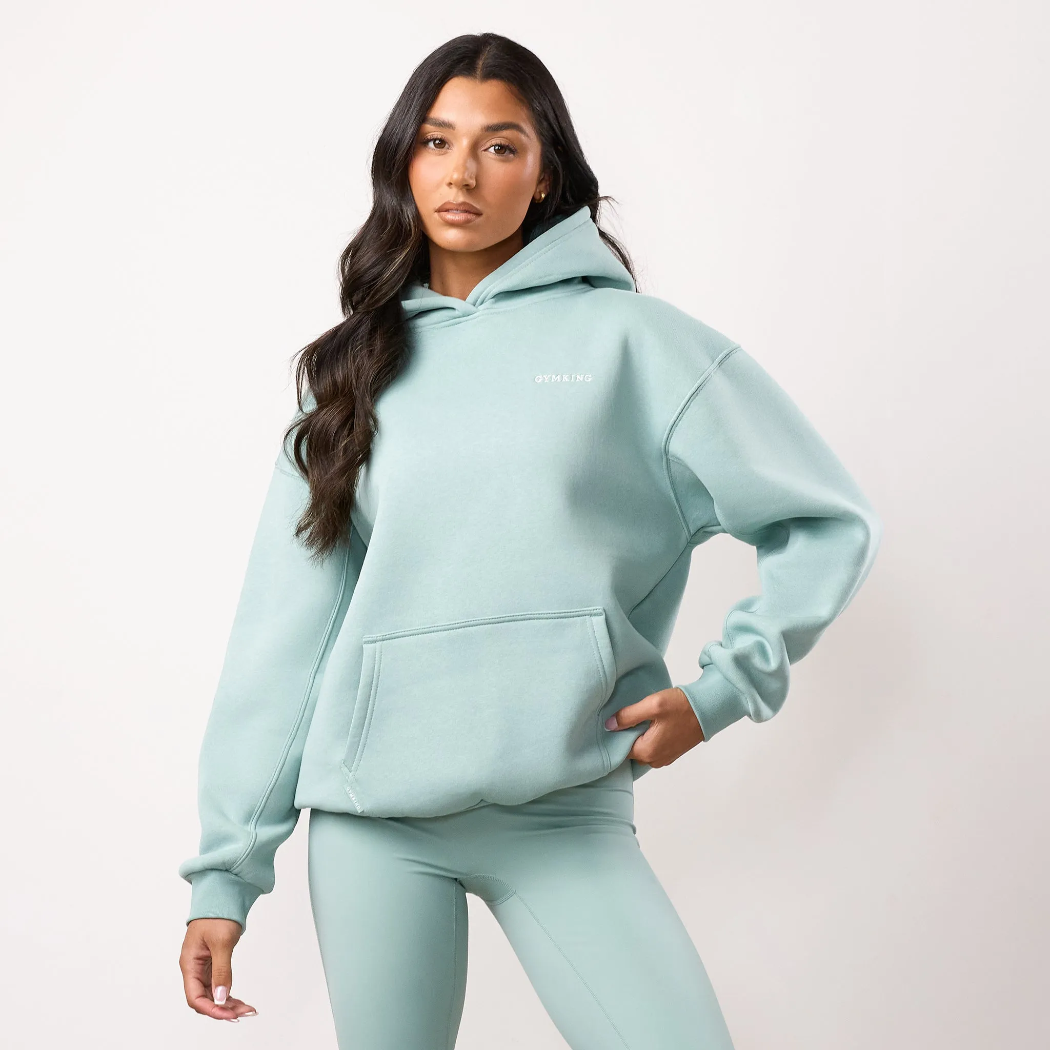 Gym King 365 Relaxed Fit Hood - Green Mist Casual Hoodie