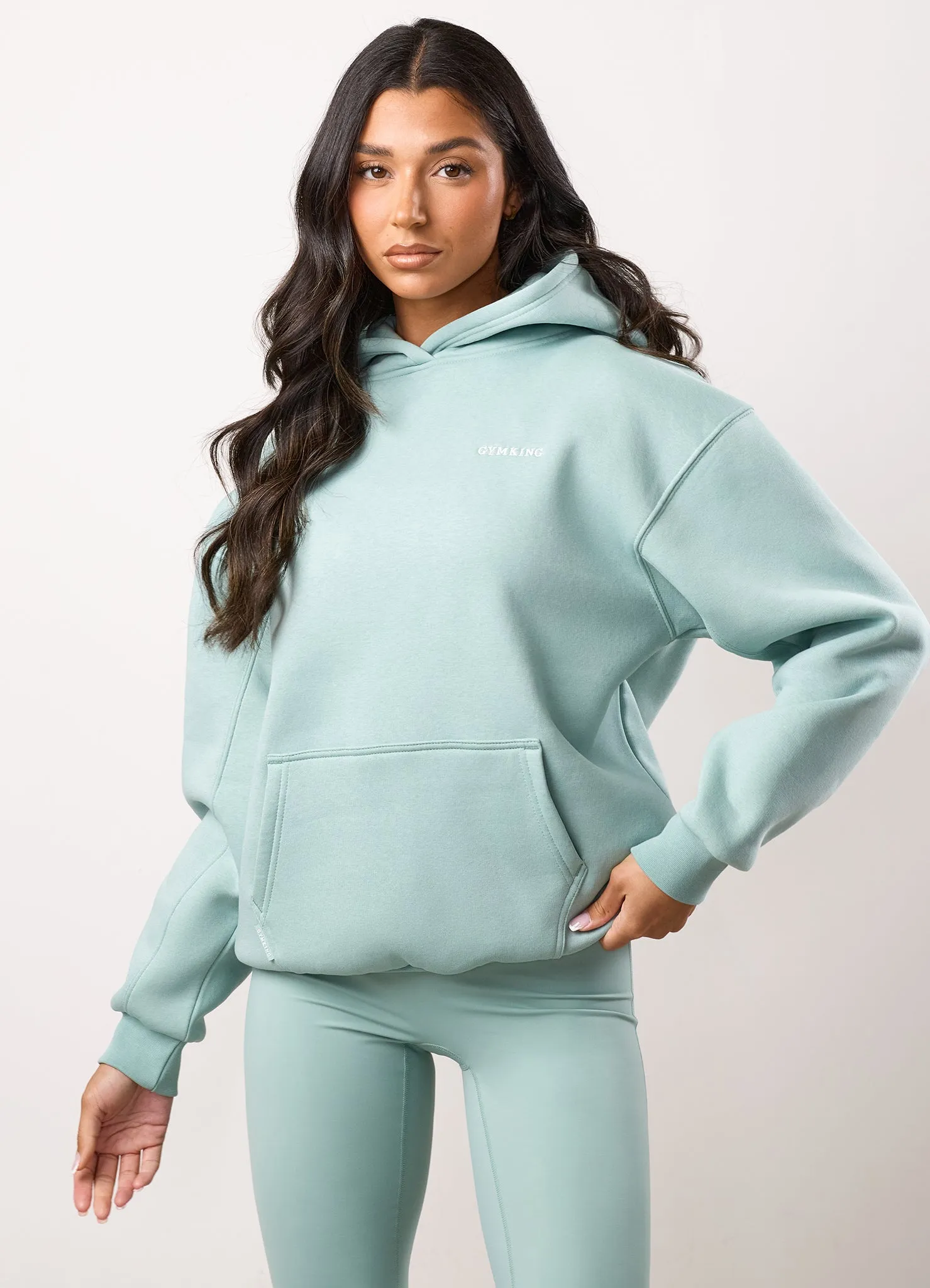 Gym King 365 Relaxed Fit Hood - Green Mist Lounge Comfort Comfortable
