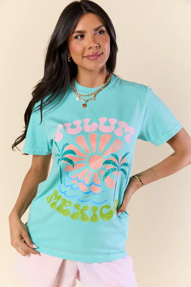 Moisture Management Tulum Mexico Mint Graphic Tee