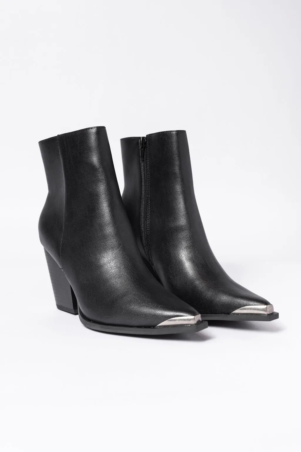Ellison Black Pointed Toe Booties SALE Reinforced Form Weather Resistant User