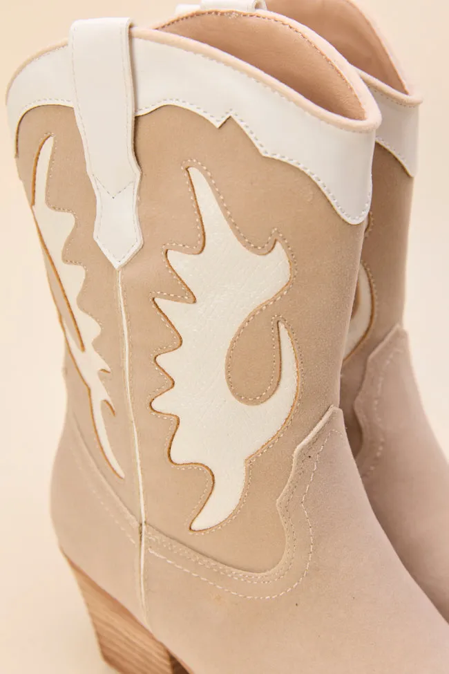 Jackie Beige Cowboy Boots High Traction Adventure Journey