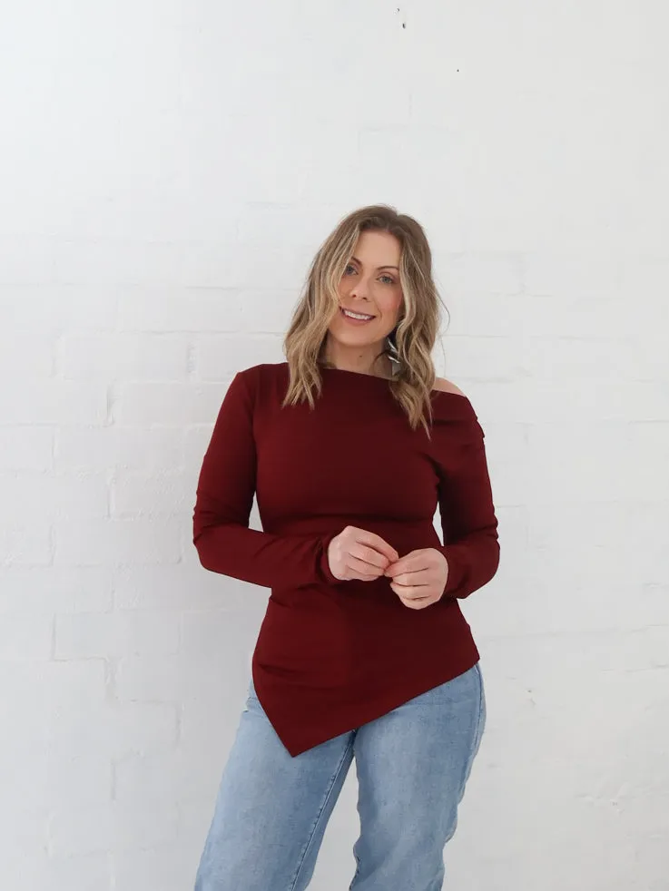 Timeless Top Reid Top - Burgundy