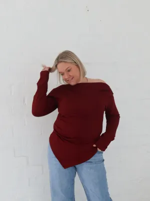 Reid Top - Burgundy Stain Resistant