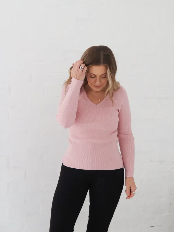 Dawson Knit Top - Pink TemperatureRegulating Breathable Fit Wear