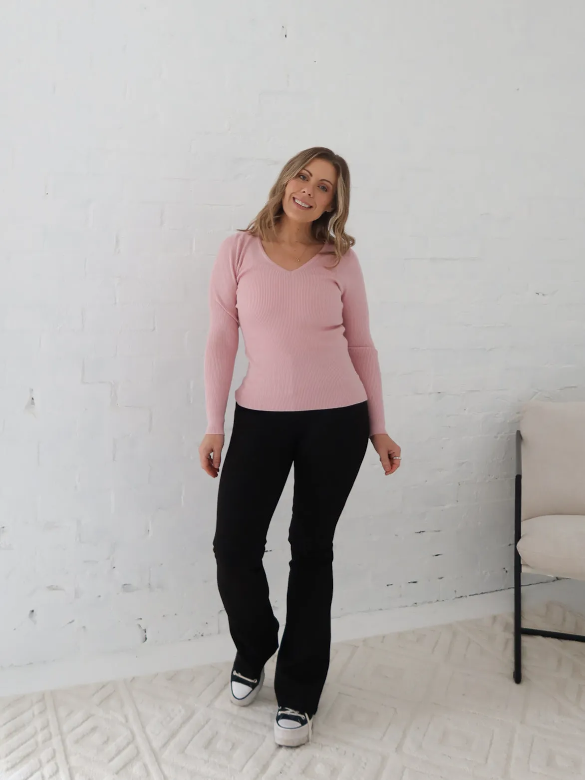 Dawson Knit Top - Pink Indoor Comfort
