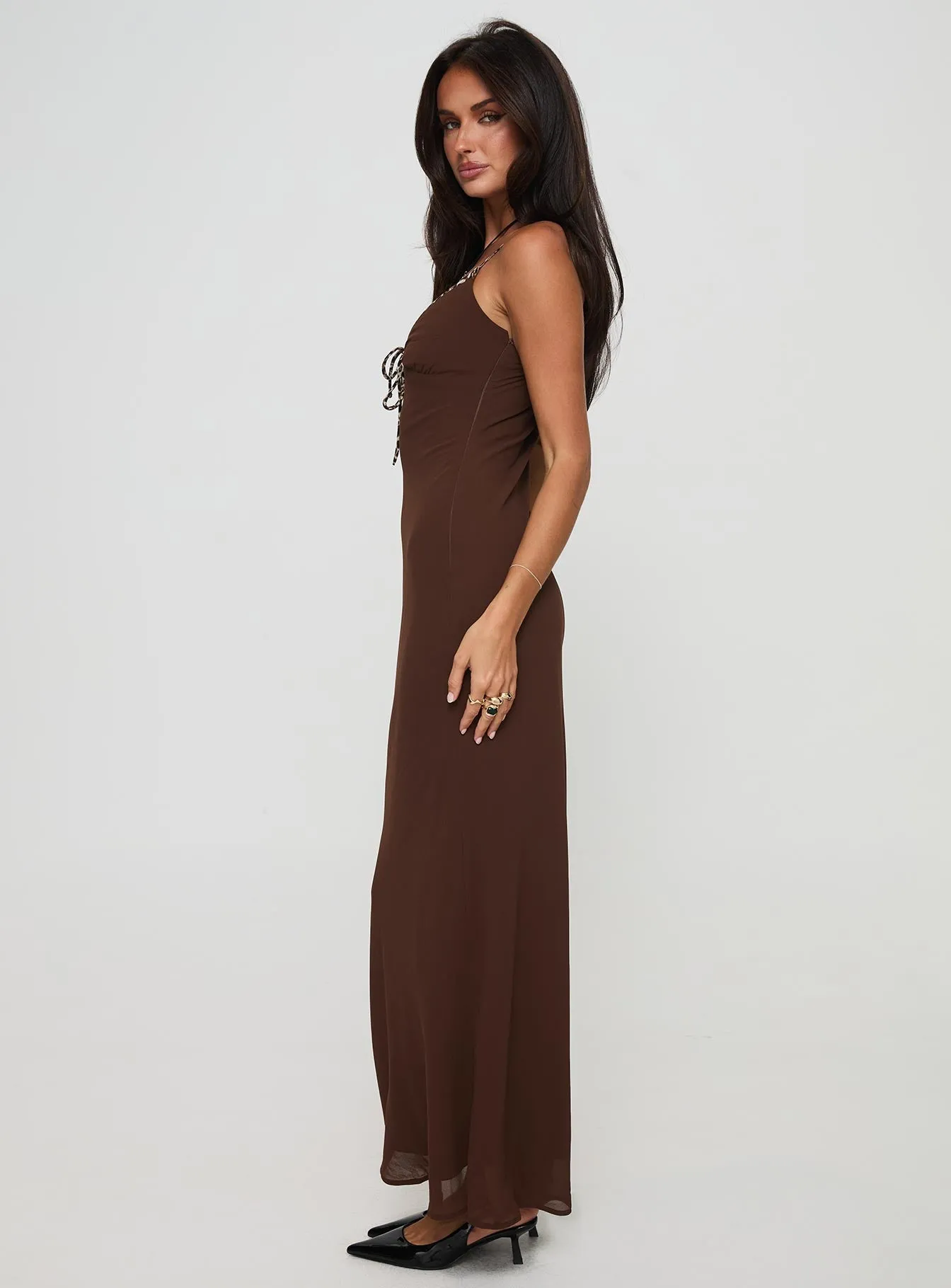 Moorey Maxi Dress Brown Mood Casual Art Event