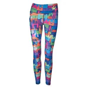 Unisex Leggings | London Calling Durable Elastic Laser Cut Edges