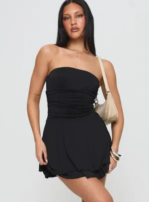 Trenette Mini Dress Black Pure Fabric Stylish Cut