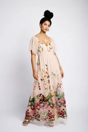 Bright Appeal Tulle Lined Dress in Tiger Tulle