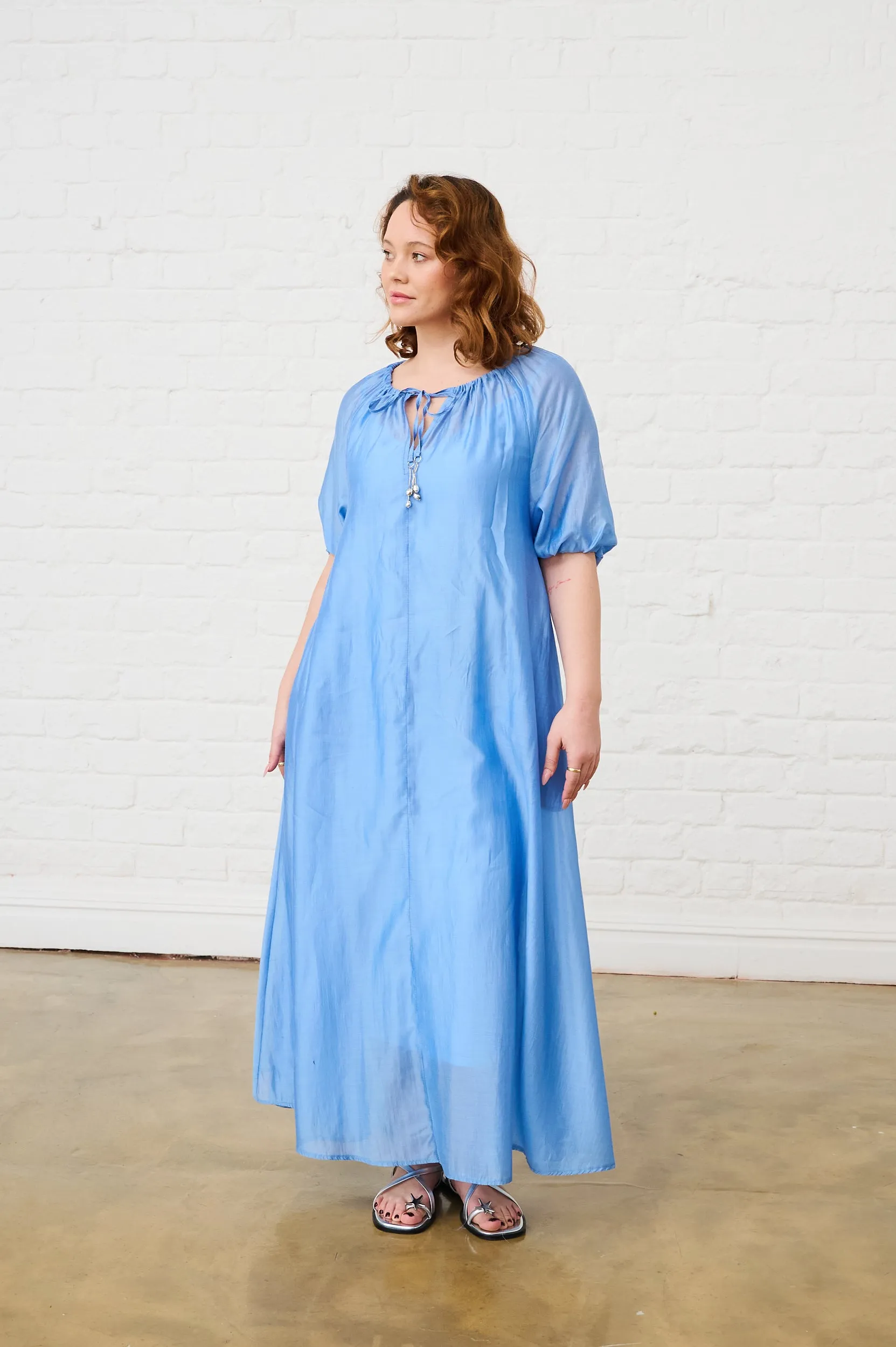 Balanced Tones Euro Touch The Maxi Flow Tunic in Ice Blue