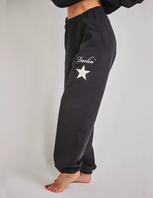 Heavy Sweatpants, Black High-rise waist Sleek Design
