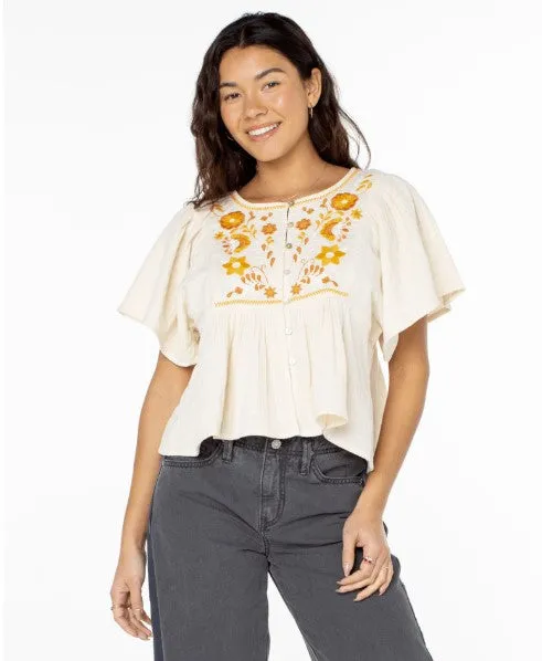 Roxy Womens Shirt Nico Top Casual Layer Look