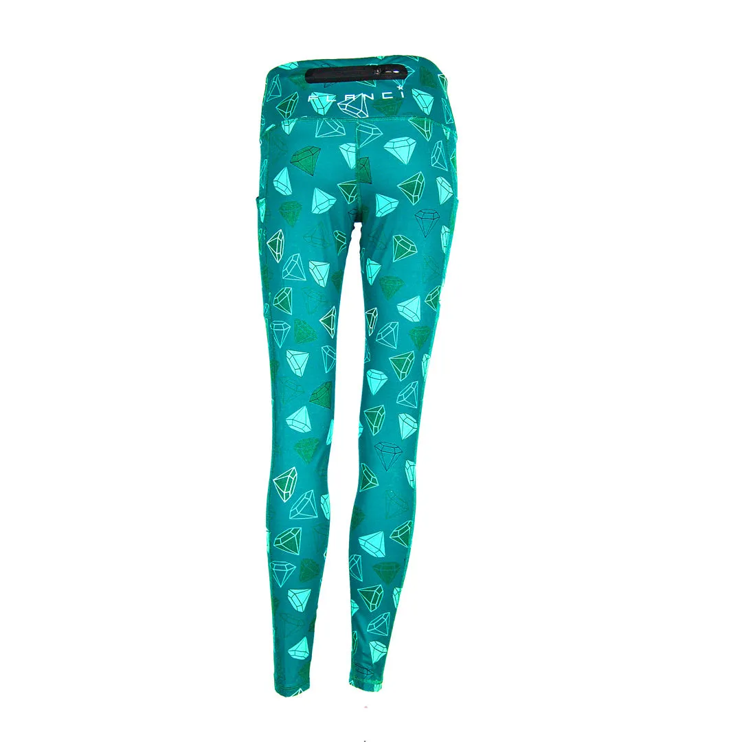 Outdoor Lover Dance Studio Clean Fit Unisex Leggings | Diamond Rush Green