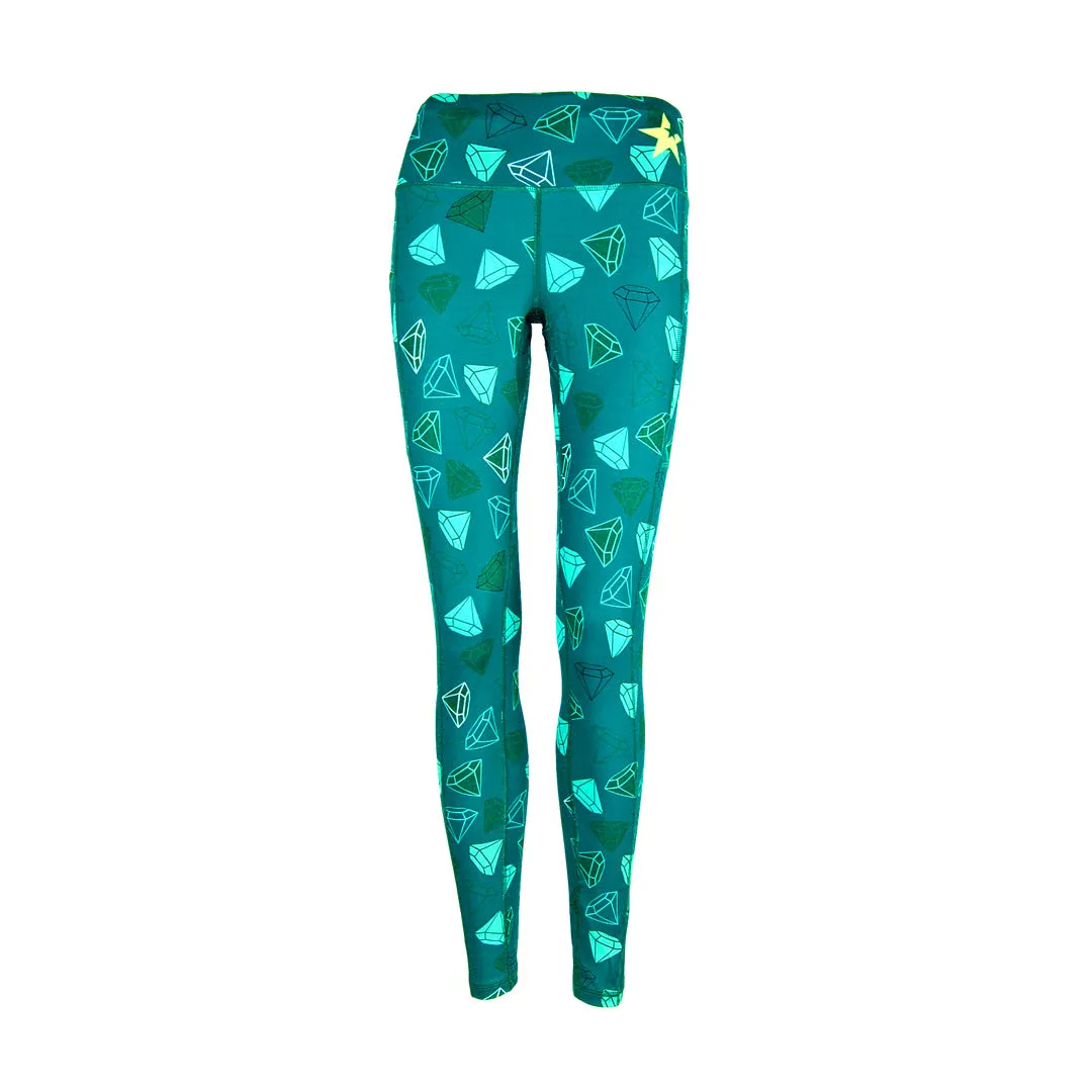 All Style Smooth Fit Unisex Leggings | Diamond Rush Green