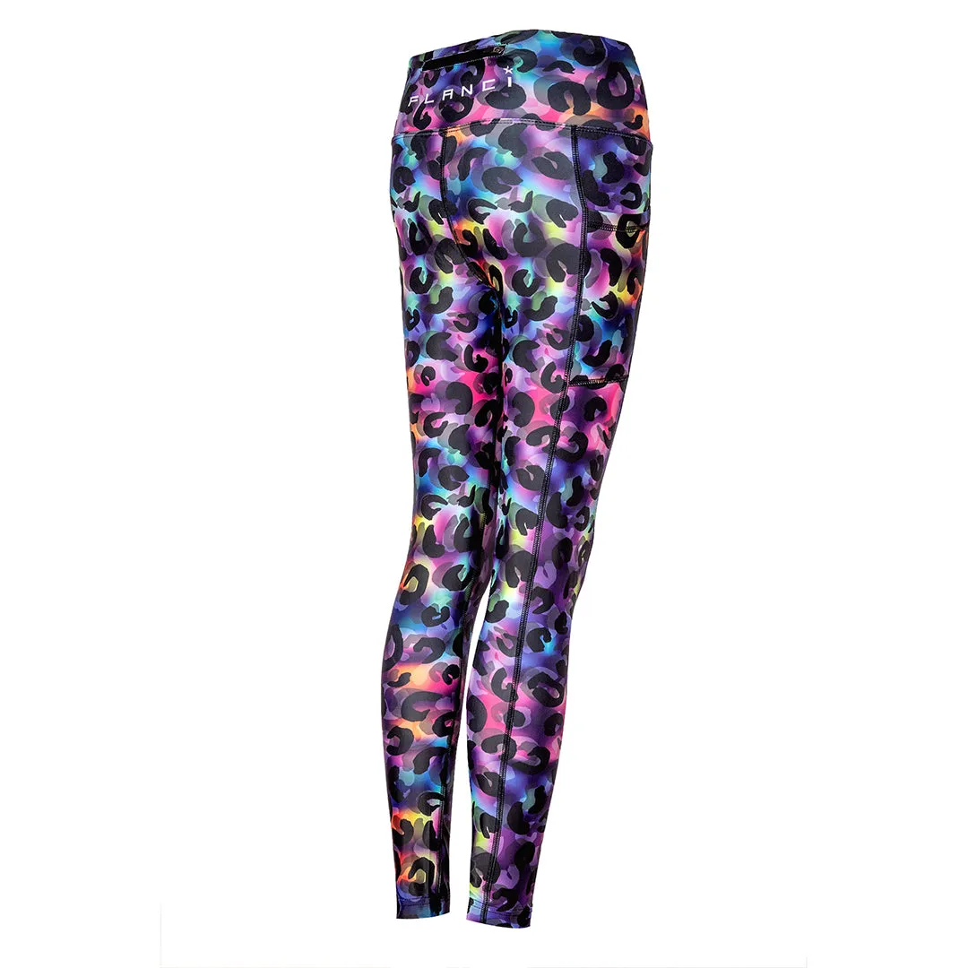 Unisex Leggings | Rainbow Leopard Sleek Fit