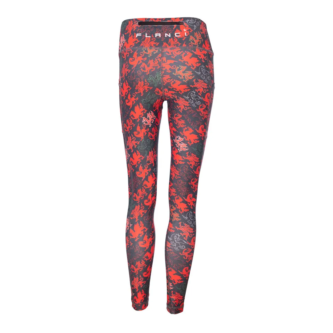 Breathable Stretch Unisex Leggings | Red Dragon