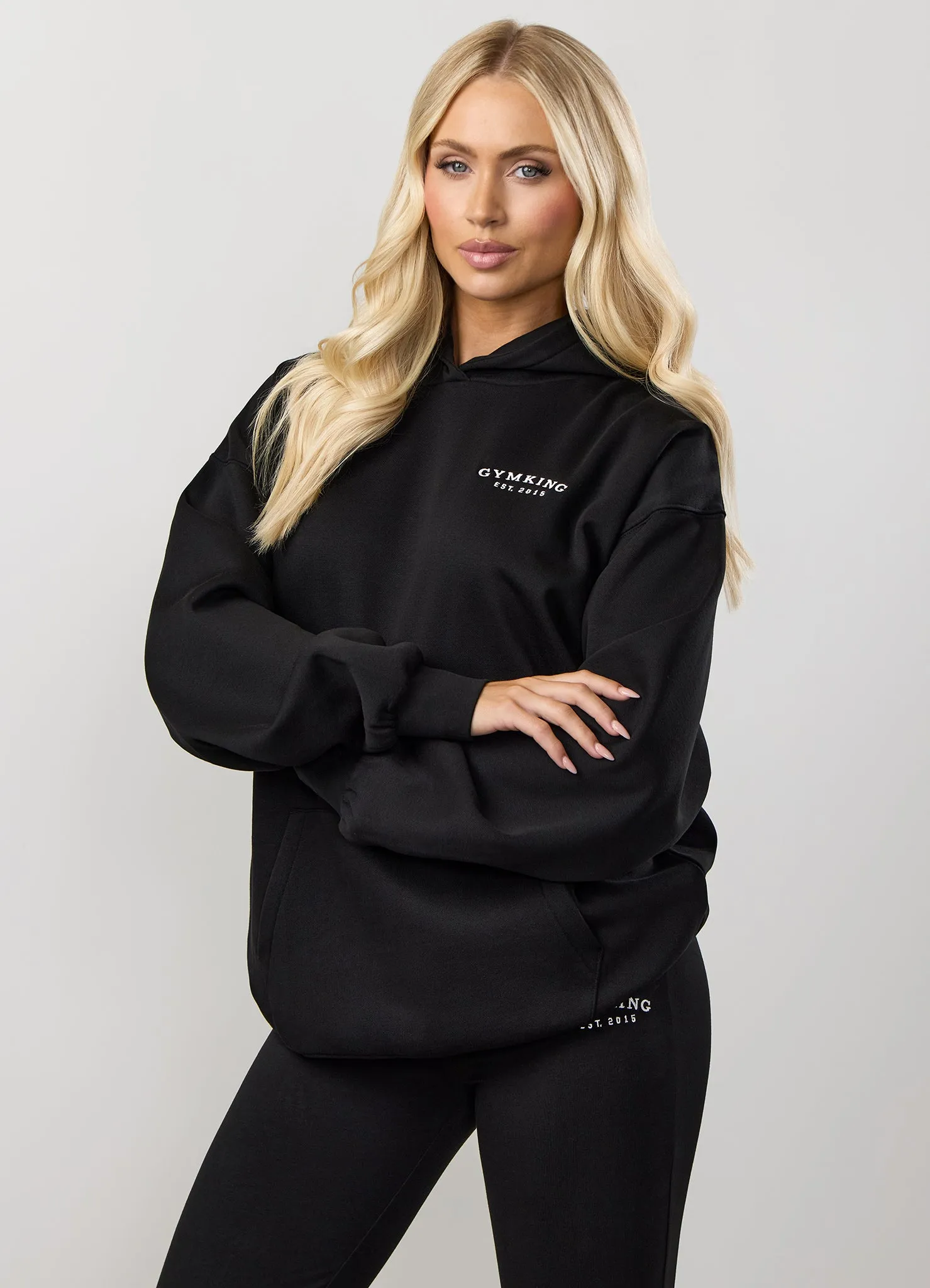 product mountain adventure spirit Lightweight Wear Gym King Compose Fleece Oversized Hood - Black