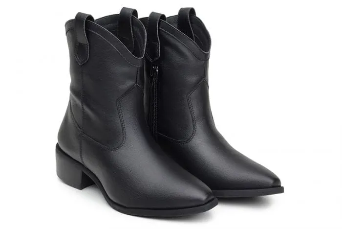 'Valentina' women's western boot by Ahimsa - black Insulated Functional Minimalist
