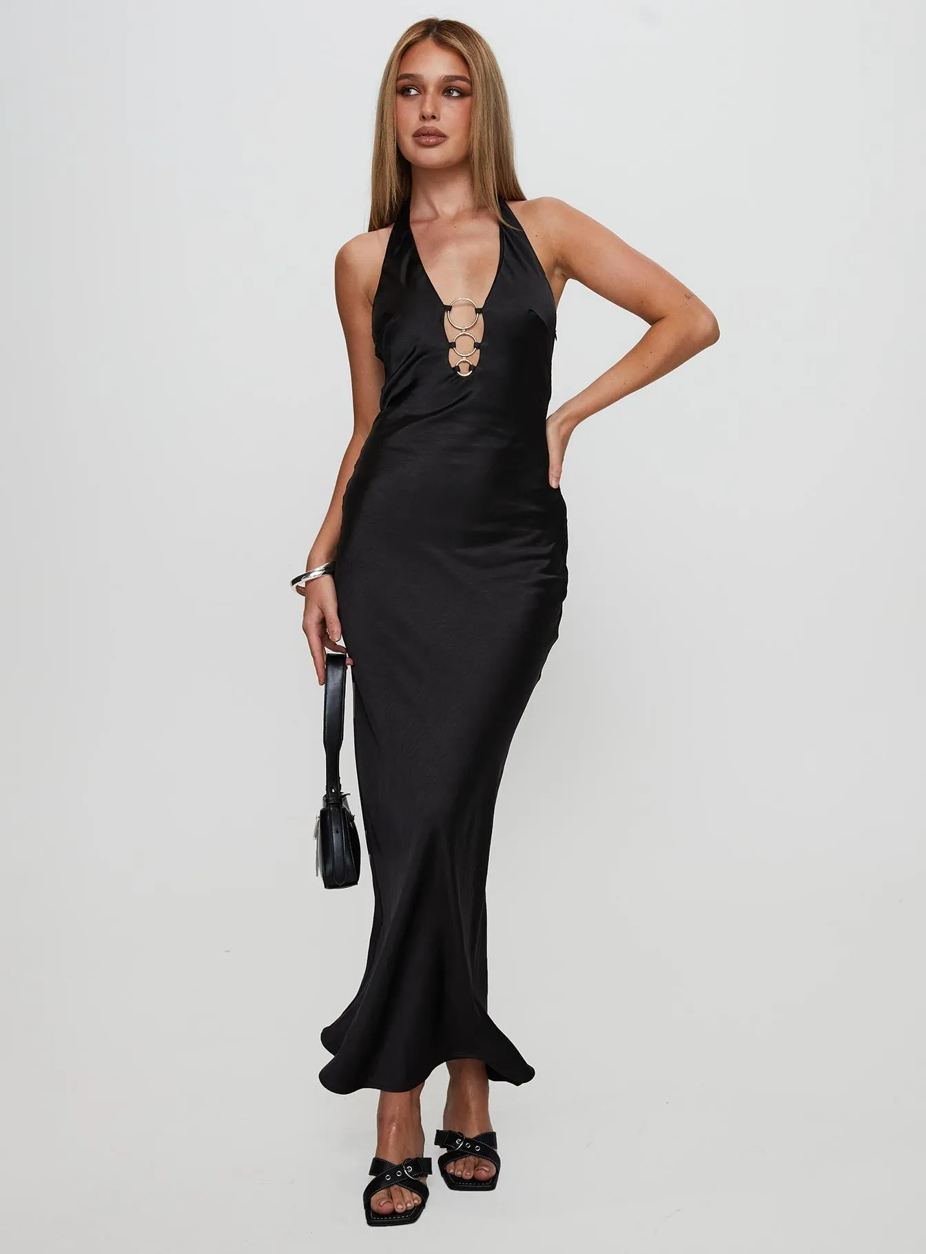 Vasilisa Halter Neck Maxi Dress Black Autumn-Season