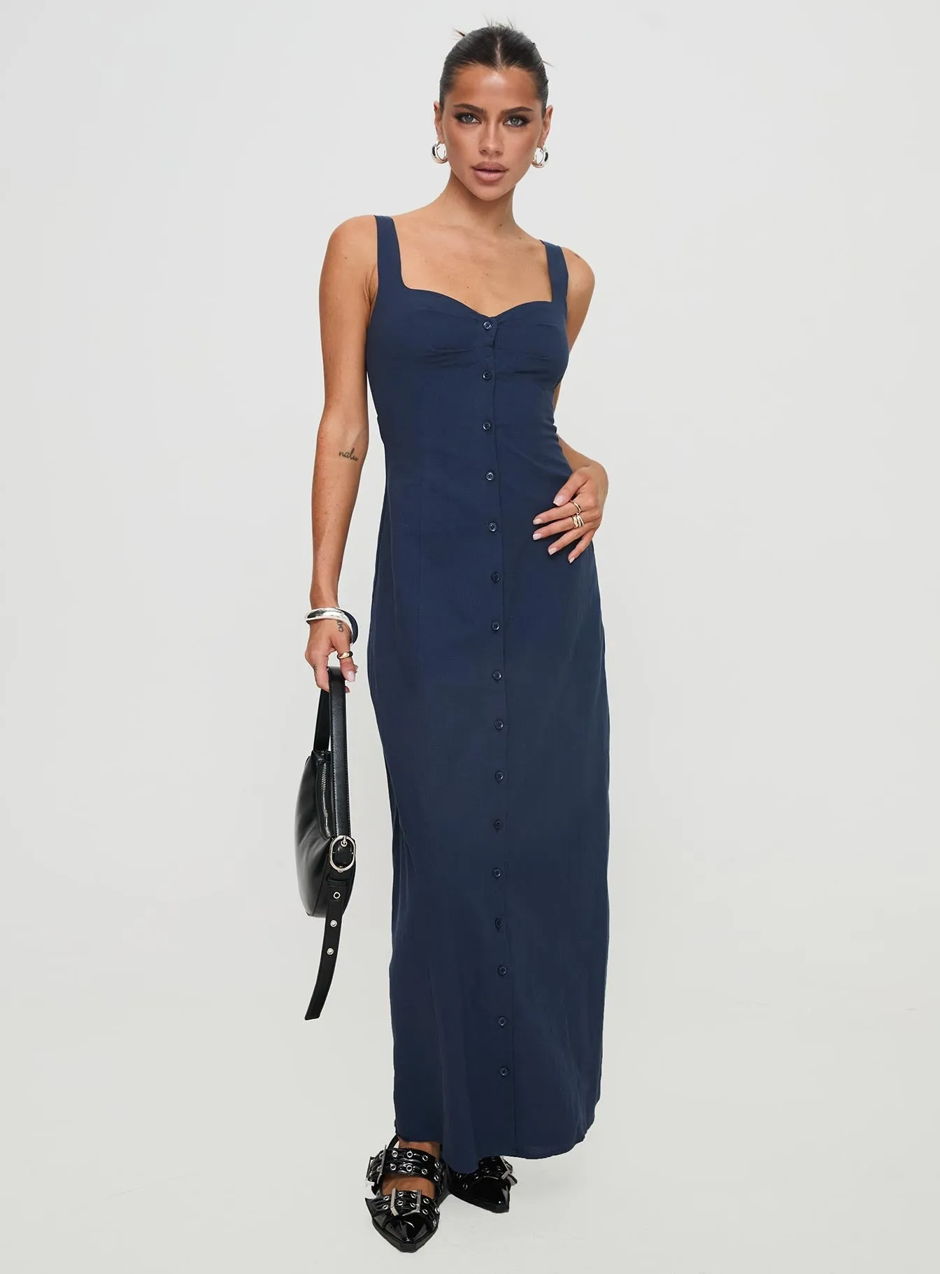Sophisticated cocktail dress Perfect Waistband Vaugn Maxi Dress Navy