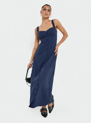 Vaugn Maxi Dress Navy Vibrant Colors