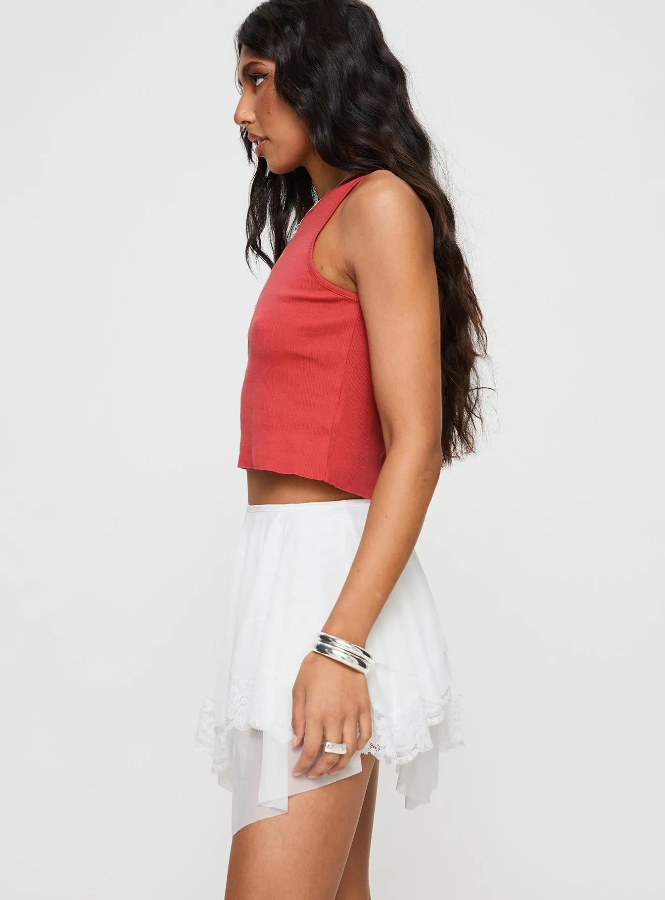 Style Staple Soft Movement Velenia Mini Skirt White
