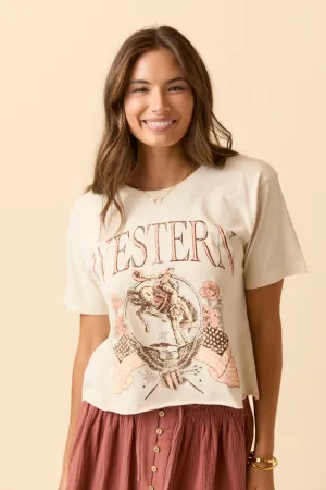 Zutter Western Cream Graphic Tee Vintage Look Breathable Wearable